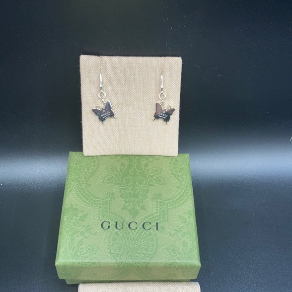 Butterfly drop earrings